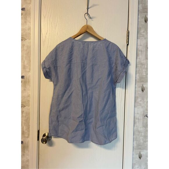 Ellen Tracy Linen Blouse - Picture 2 of 7